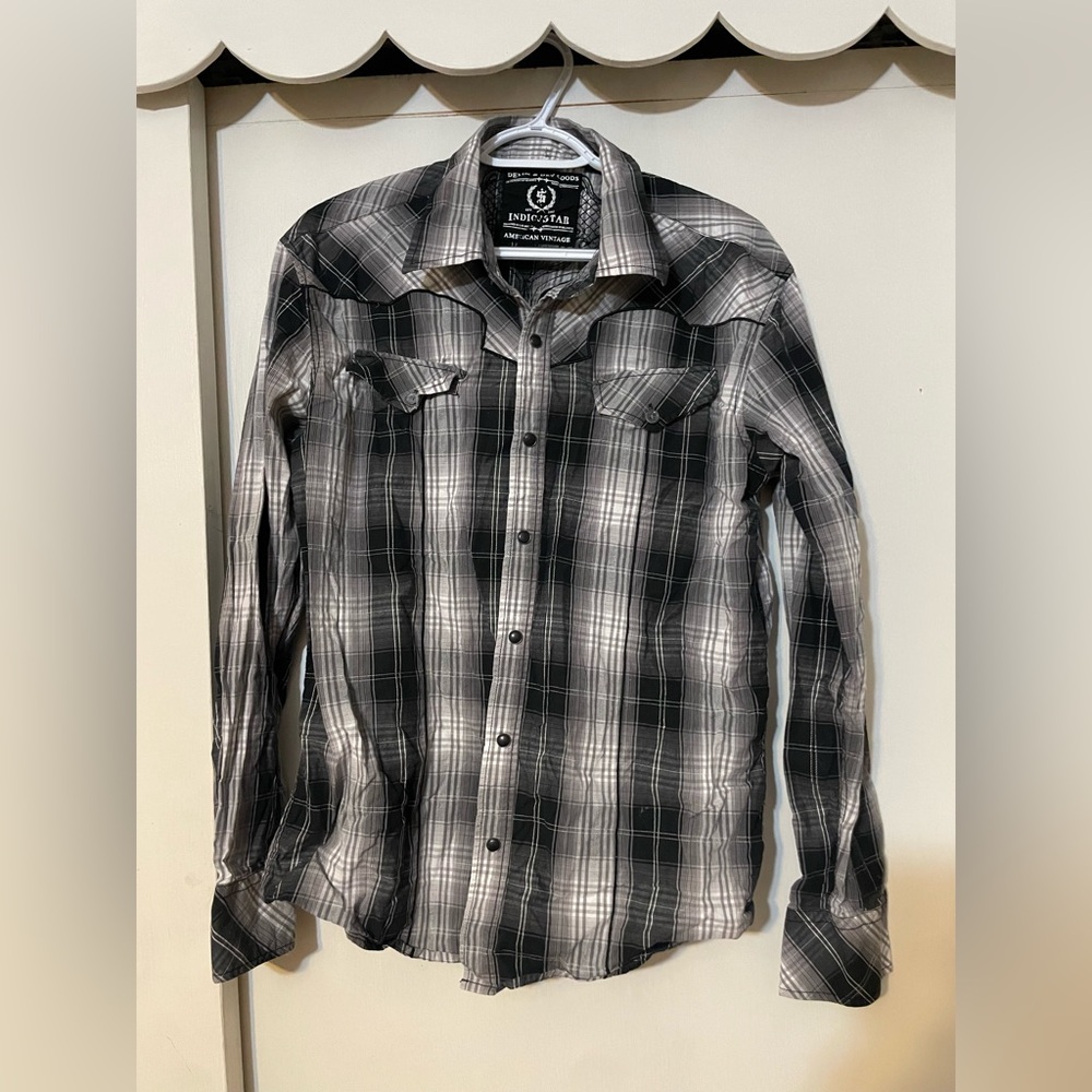 Black Plaid Men's Shirt